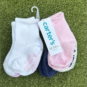 Carter’s Baby Girl 6-Pack Ankle Socks New 12-24 Month.